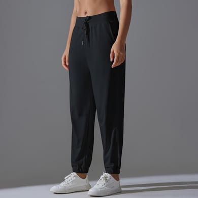 1 Piece Drawstring Solid Colored High Elasticity Daily Sports and Fitness Women's Sweatpants h5 Picture5
