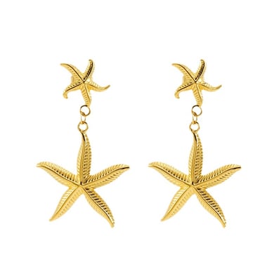 1 Pair Simple Series Classic Turtle Stainless Steel 18K Gold Plated Women Earrings Set h5 Picture6
