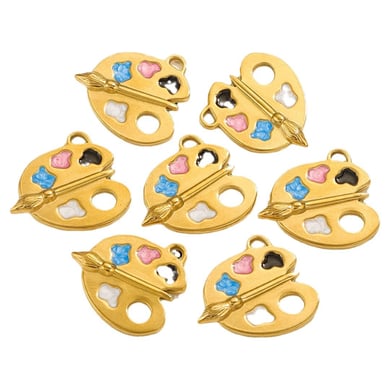 1 Paar Simple Series Casual Heart 18K vergoldete Damenanhänger h5 Bild4