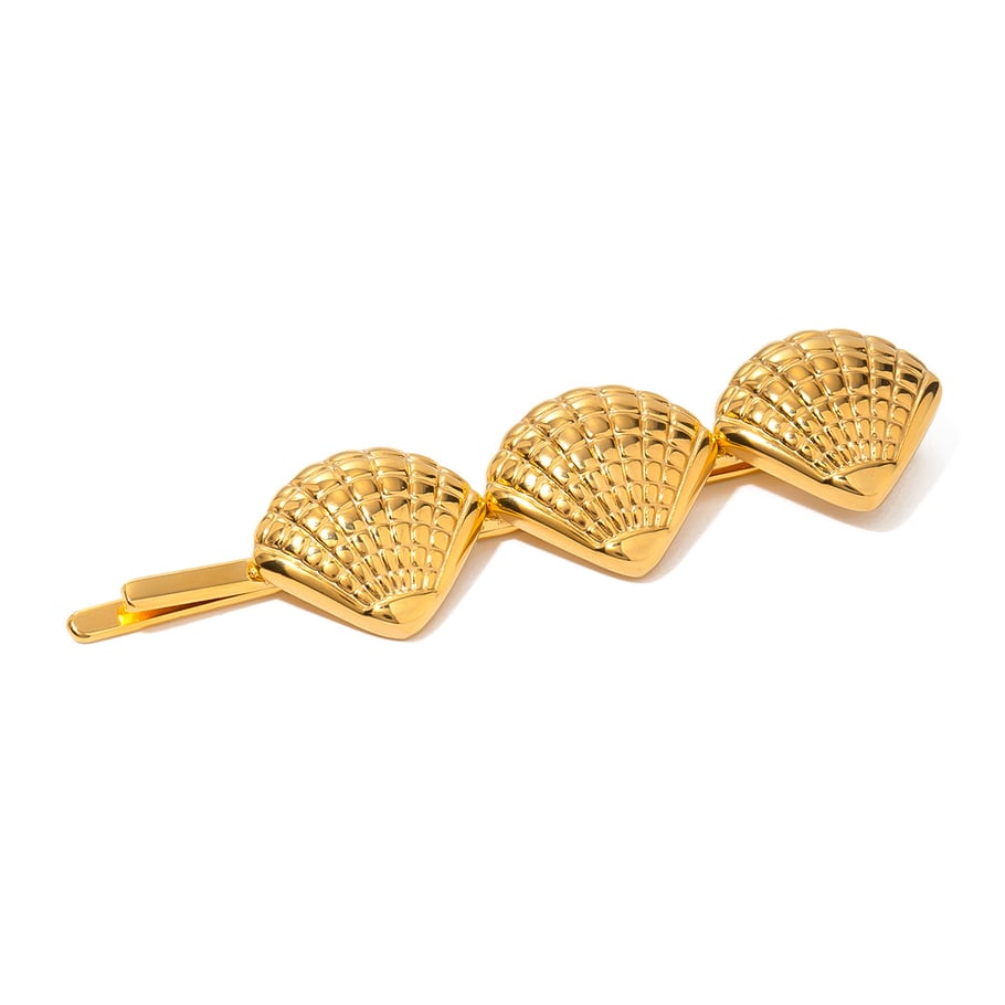 1 Pair Simple Series ins style Turtle Stainless Steel 18K Gold Plated Women Hair Clips Picture6