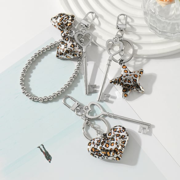 1 Piece Simple Series Retro Leopard Print CCB Women's Bag Charms