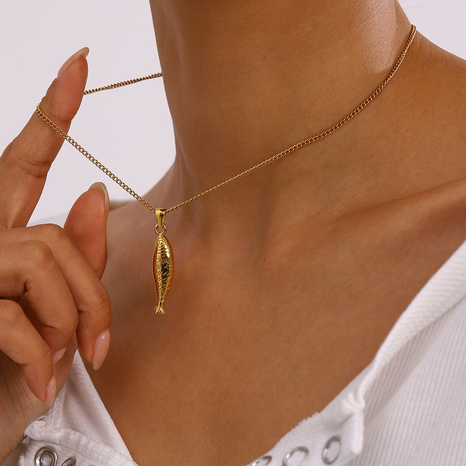 1 Piece Classic Series Europe and America Animal Stainless Steel 18K Gold Plated Women Pendant Necklaces Picture8