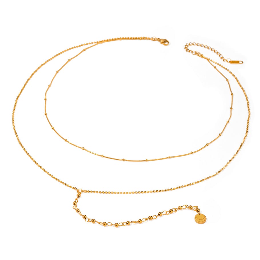 1 Piece Simple Style C Shape Stainless Steel 18K Gold Plated Women's Pendant necklaces Picture6