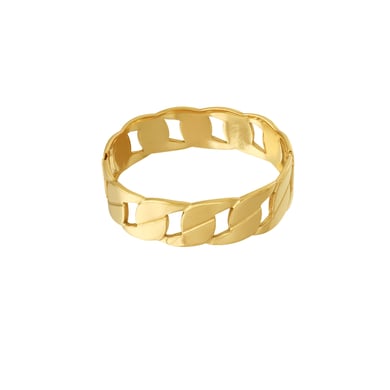 1 Piece Gleaming Series Classic Twist Stainless Steel Gold Color Women's Bangles h5 Picture8