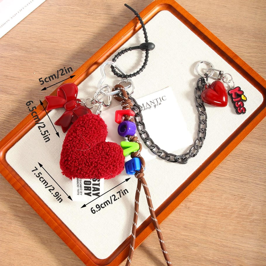 1 Piece Romantic Series Elegant Fluffy Heart Garniture Rayon Women's Bag Charms Picture7