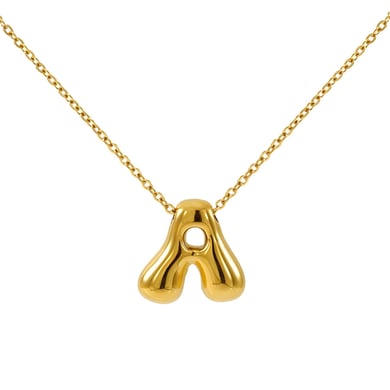 1 Piece Simple Series Daily Letter Titanium Steel 18K Gold Plated Unisex Pendant Necklaces h5 Picture7