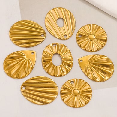 1 Pair Simple Series Simple Geometric Stainless Steel 18K Gold Plated Women Pendants h5 Picture3