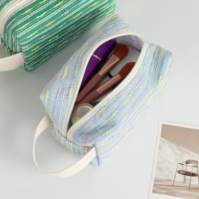 1 Piece Colorful Striped Women's Makeup Bags h5 Picture7