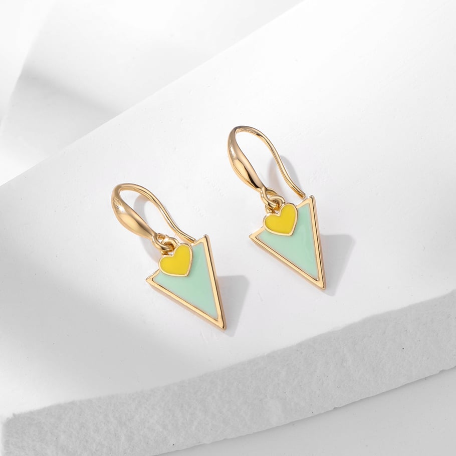 1 Pair Romantic Series Color of Macaron Rainbow Shape Drop Oil Alloy Women's Drop Earrings Picture3