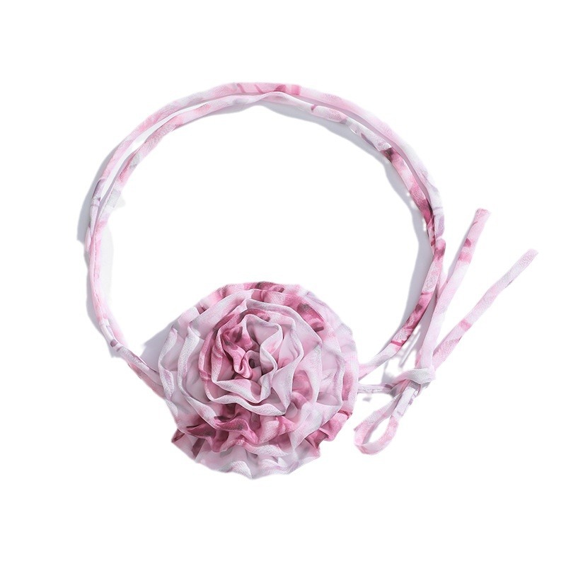 1 Piece Gorgeous Series Designable Flower Shape Organza Lightweight Women's Chokers Picture6