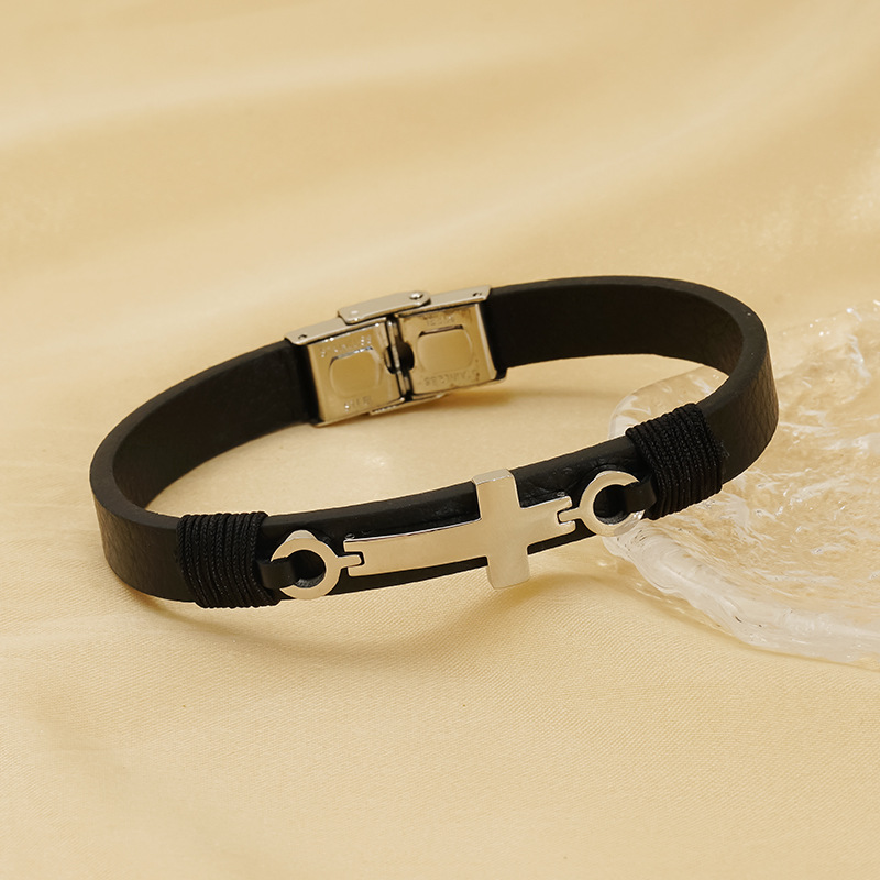 1 Stück Classic Series Retro Edelstahl Unisex Kettenarmbänder Bild3