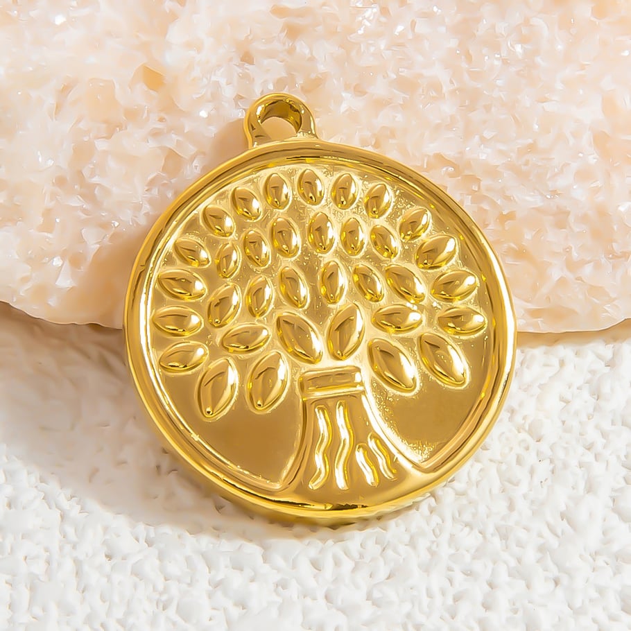 1 paio di pendenti da donna in acciaio inossidabile geometrico retrò della serie classica placcati in oro 18 carati Immagine3