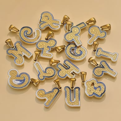 1 Piece Simple Series Chic Letter Stainless Steel Gold Color Unisex Pendants h5 Picture5