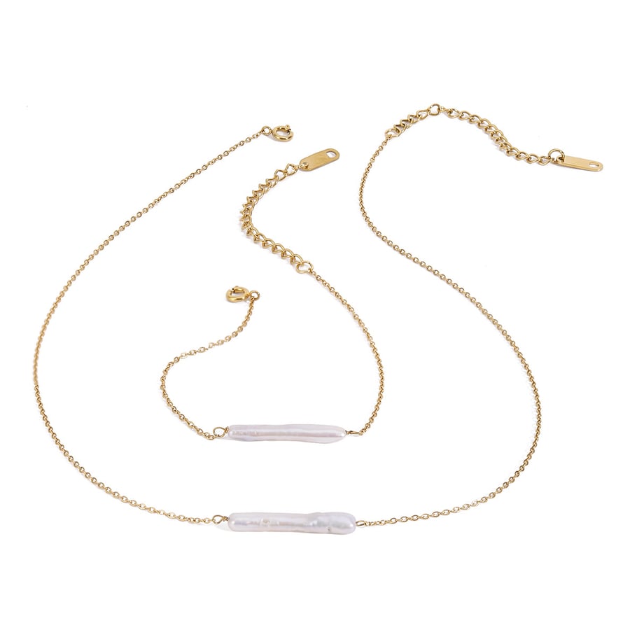 1 Stück Klassische Serie Elegante runde Edelstahl 18K vergoldete Damen-Charm-Armbänder Bild9
