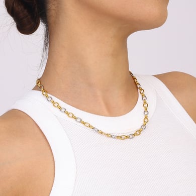 1 Stück Simple Series Europa und Amerika Kette Edelstahl Gold Farbe Damen Kette Halsketten h5 Bild8