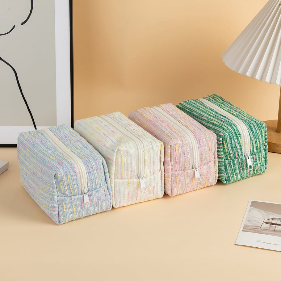 1 Piece Colorful Striped Women's Makeup Bags Picture4