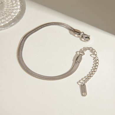 1 Stück Simple Series Tägliche geometrische Edelstahl-Kettenarmbänder für Damen h5 Bild4
