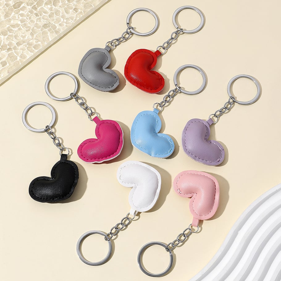 1 Piece Cute Leather Heart Women's Bag Charms Picture3