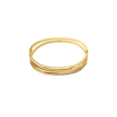 1 Piece Minimalist Series Classic Strip Stainless Steel Gold Color Women's Bangles h5 Picture7