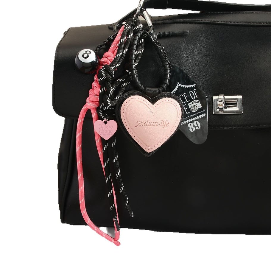 1 Piece Retro Style Leather Heart Women's Bag Charms Picture5