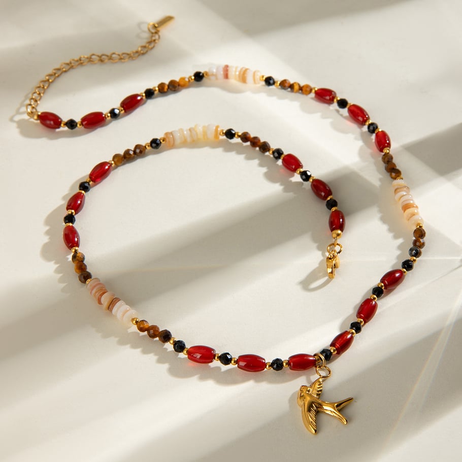 1 Piece Ethnic Series Elegant Animal Stainless Steel 18K Gold Plated Artificial Pearl Women Pendant Necklaces Picture3