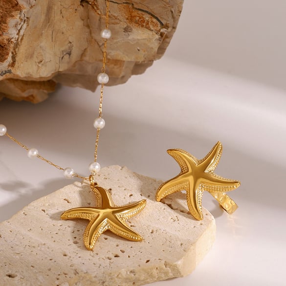 1 pezzo semplice serie semplice tartaruga acciaio inossidabile placcato oro 18k perla artificiale donne collane con ciondolo 2