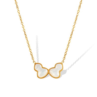 1 Piece Classic Series Daily Plant Titanium Steel   Gold Color  Women's Pendant Necklaces h5 Picture6