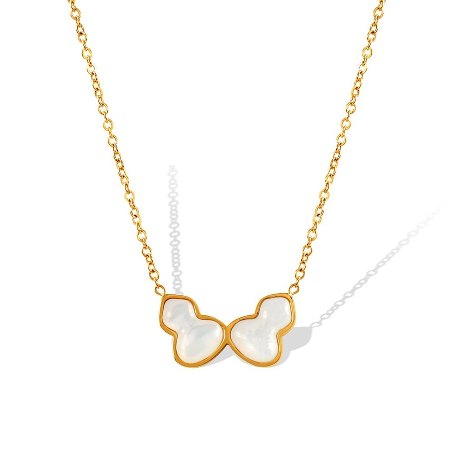 1 Piece Classic Series Daily Plant Titanium Steel   Gold Color  Women's Pendant Necklaces Picture6