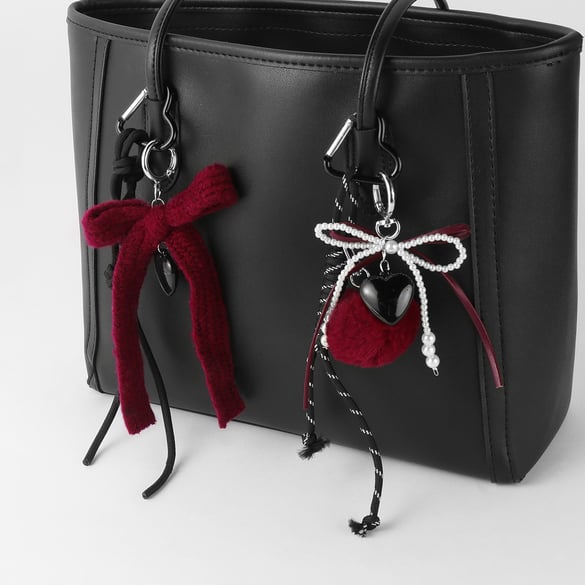 1 pezzo di ciondolo per borsa da donna in lega a forma di cuore retrò della serie romantica 2