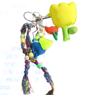 1 Piece Polychrome Series Classic Bohemian Tulip Shape Toy Rayon Women's Bag Charms h5 Picture5