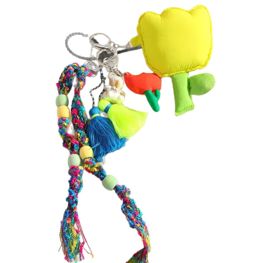 1 Piece Polychrome Series Classic Bohemian Tulip Shape Toy Rayon Women's Bag Charms Picture5