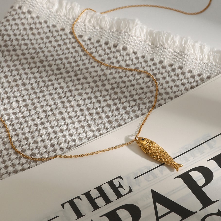 1 Stück Simple Series Europa und Amerika Schildkröte Edelstahl Gold Farbe Damen Anhänger Halsketten Bild7