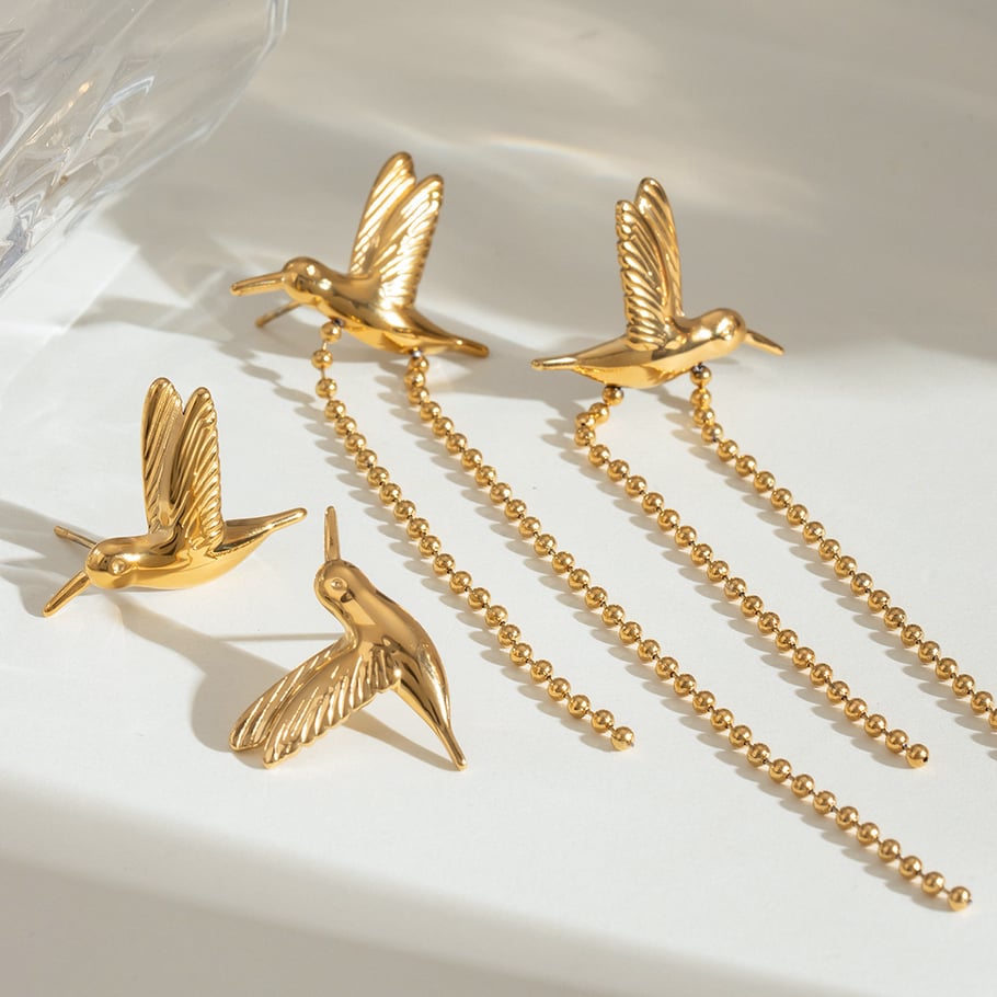 1 Pair Ethnic Series Retro Animal Stainless Steel 18K Gold Plated Women Clip-on earrings Picture3