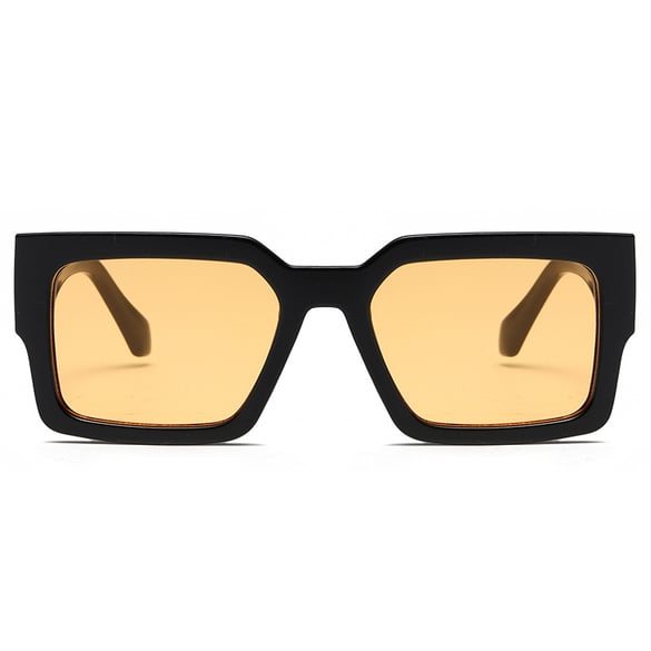 1 Pair Simple Series Daily Geometric Hawksbill Color Resin Rectangular Women's Sunglasses 2