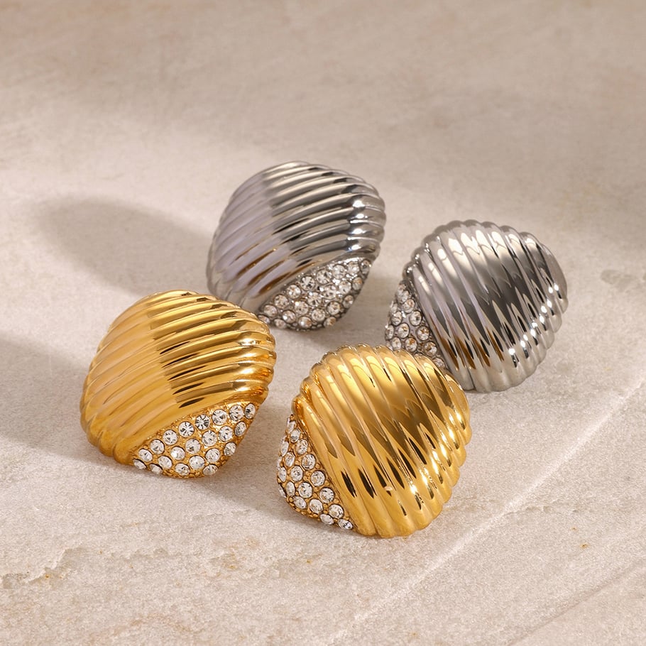 1 Pair Simple Series Retro Geometric Stainless Steel 18K Gold Plated Women Stud Earrings Picture8