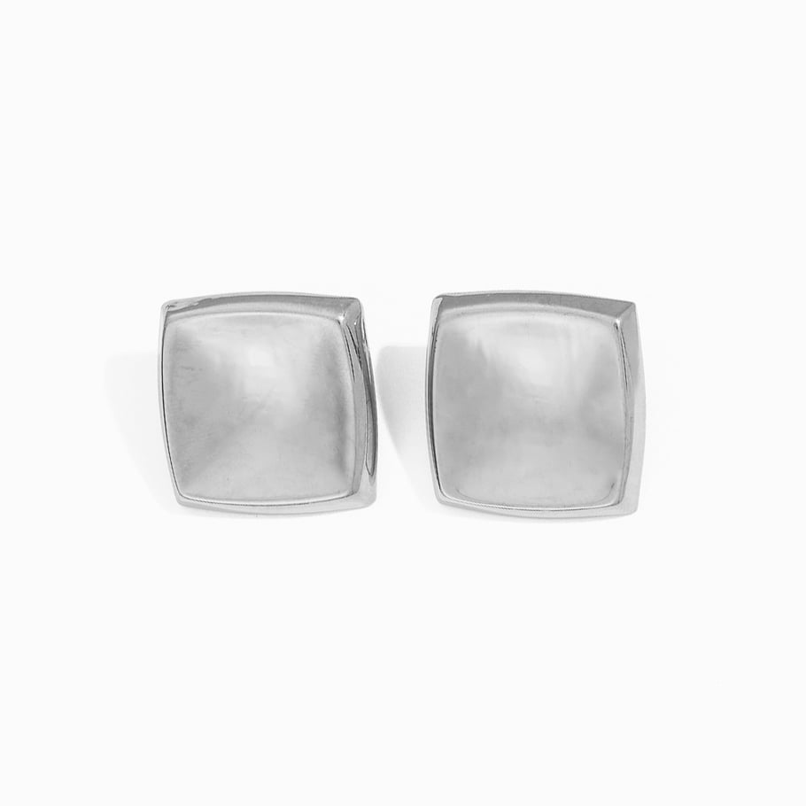 1 Pair Simple Series Simple quadrilateral 18K Gold Plated Stud Earrings Picture6
