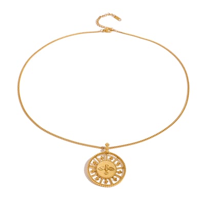 1 Piece Ethnic Series Retro Animal Stainless Steel 18K Gold Plated Women Pendant Necklaces h5 Picture6