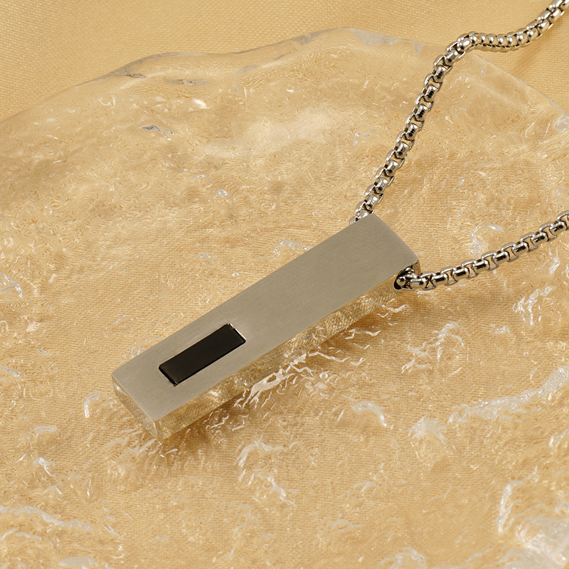 1 Piece Hip-hop Trendy Rectangular Zircon Men's And Women's Necklace Picture4