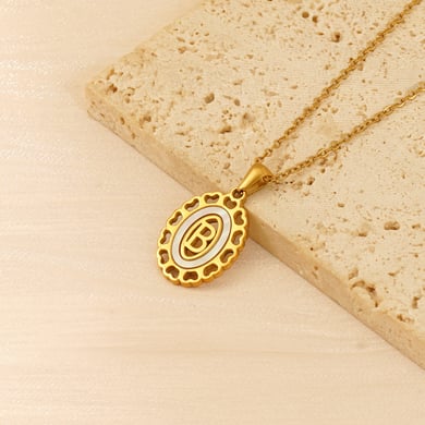1 Piece Hip-Pop/Rock Letter Stainless Steel 18K Gold Plated Unisex Pendant Necklaces h5 Picture3