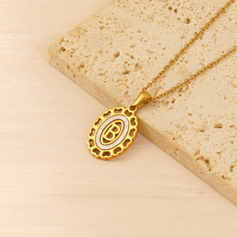 1 Piece Hip-Pop/Rock Letter Stainless Steel 18K Gold Plated Unisex Pendant Necklaces Picture3