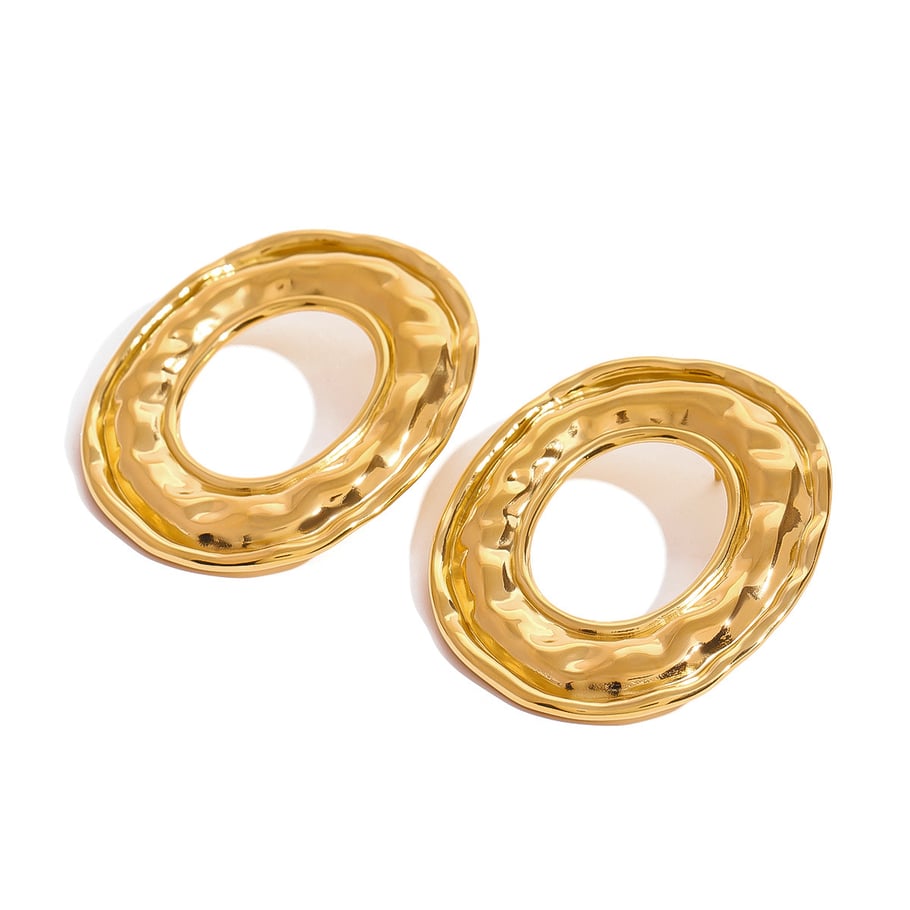 1 Pair Simple Series Simple Geometric Stainless Steel 18K Gold Plated Women Stud Earrings Picture8