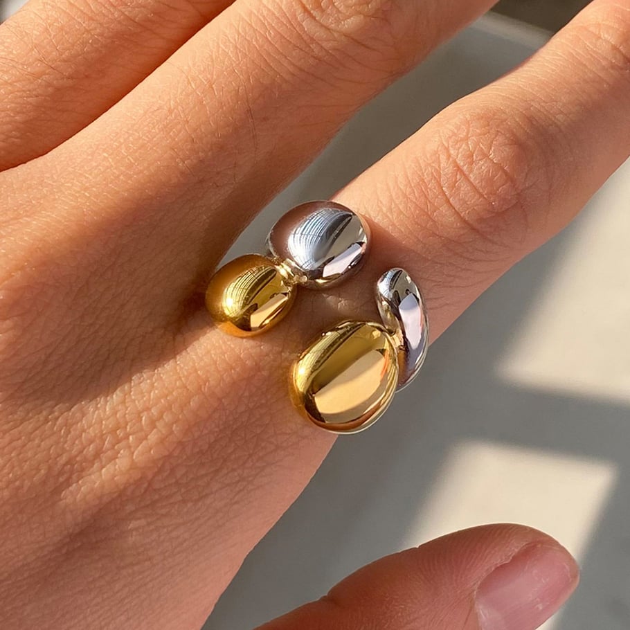 1 Piece Simple Series Fashionable Annular Stainless Steel Gold & Silver Color Women's Single Rings Picture6