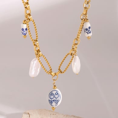 1 Piece Classic Elegant Style Rose Shape Stainless Steel 18K Gold Plated Women's Pendant Necklace h5 Picture3