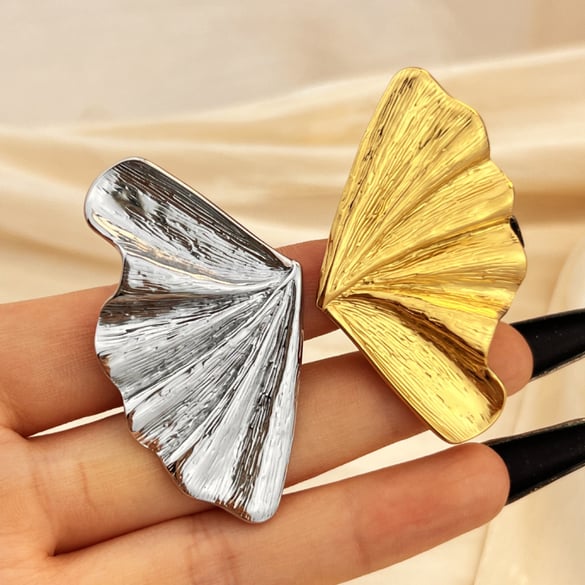 1 Piece Retro Oversize Flower Stainless Steel Gold Color Women's Adjustable Rings