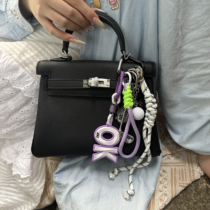 1 Piece Daily Love-themed Woven Rope and Chain Women's Bag Charms Picture4