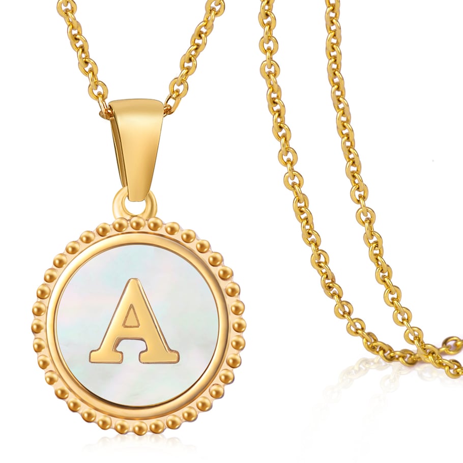 1 Piece Golden Simple Series Simple Letter Women's Pendant Necklaces Picture3