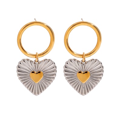 1 Piece Romantic Series Daily Thread Heart Stainless Steel Gold Color Women's Pendant Necklaces h5 Picture9