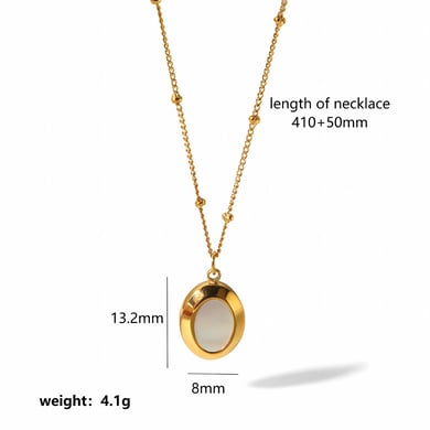 1 Piece Classic Series Retro Geometric 18K Gold Plated Pendant Necklaces h5 Picture5