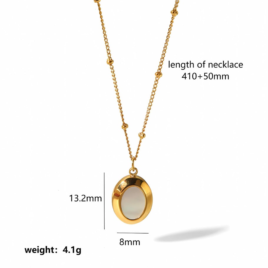 1 Piece Classic Series Retro Geometric 18K Gold Plated Pendant Necklaces Picture5