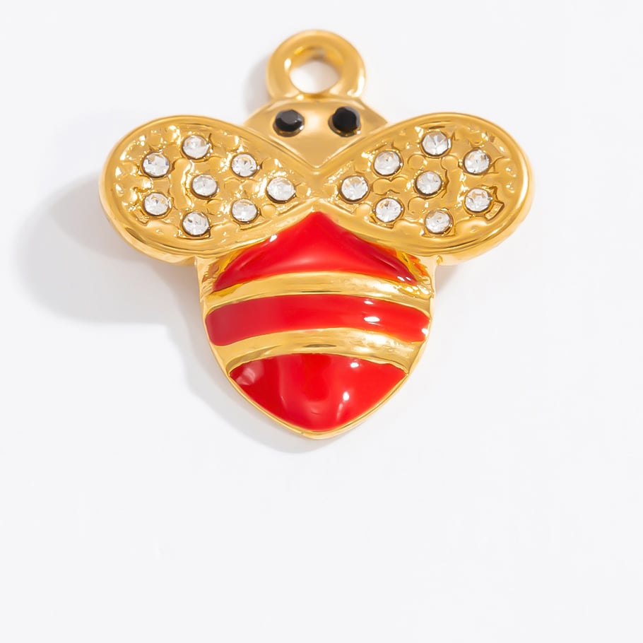 1 paire de pendentifs pour femme en acier inoxydable plaqué or 18 carats, série romantique, motif cœur Image5